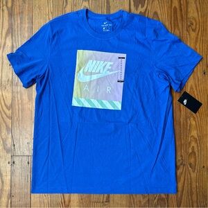 Nike Air Men's Swish Short Sleeve Regular Fit Tee Blue T-Shirt Size XL